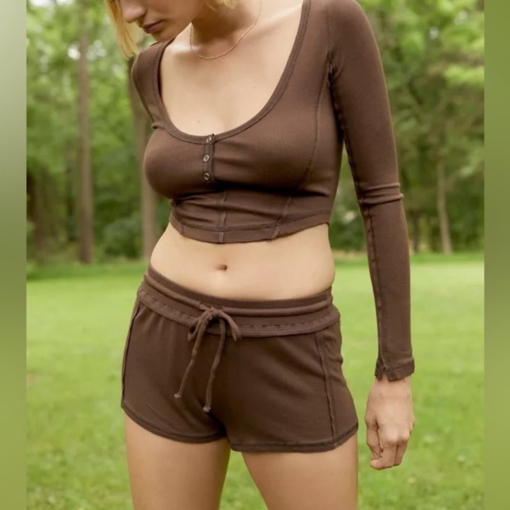 Urban Outfitters Out From Under Sweet Dreams Brown Lounge Shorts